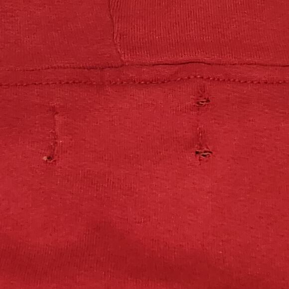 Vintage Polo Ralph Lauren Thermal Hoodie Sweatshirt Size L Red Waffle - Picture 5 of 6